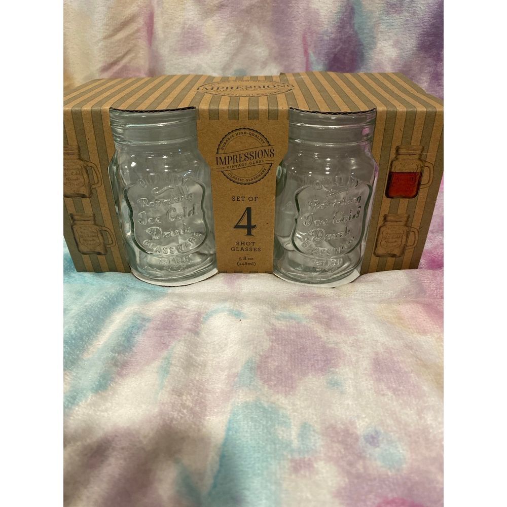 Mason Jar Shot glasses 4 pk‎